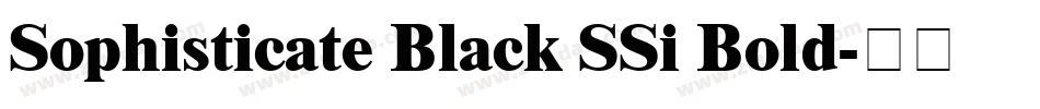 Sophisticate Black SSi Bold字体转换